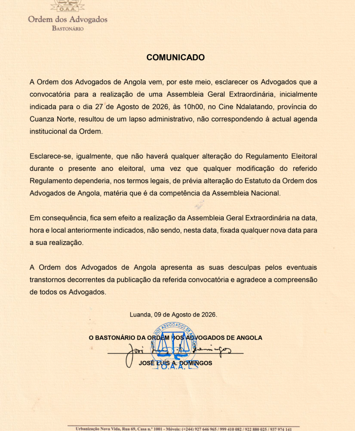COMUNICADO – SOBRE A ASSEMBLEIA GERAL EXTRAORDINÁRIA – 2026