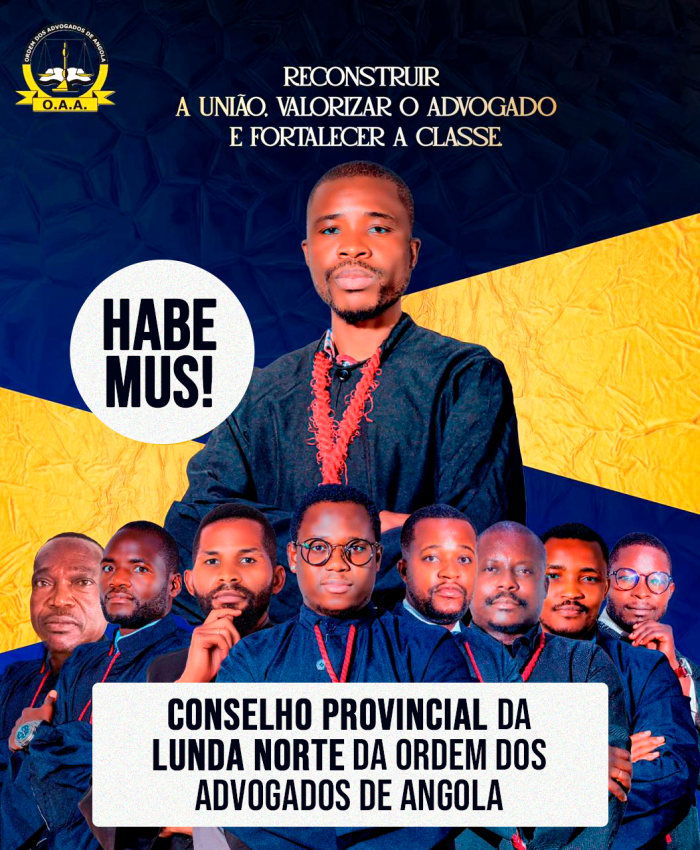 ELEITO CONSELHO PROVINCIAL DA LUNDA NORTE DA ORDEM DOS ADVOGADOS DE ANGOLA