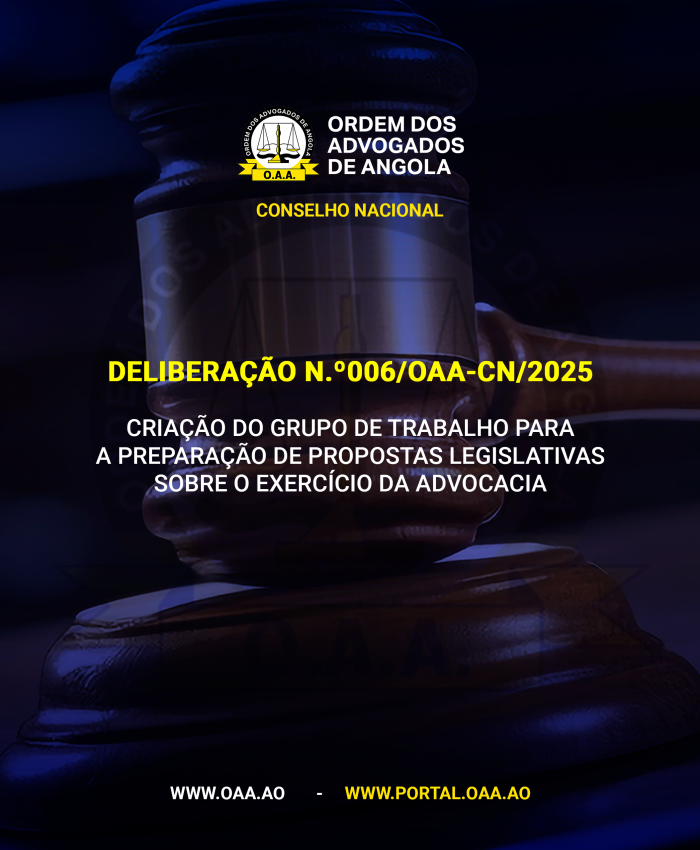 DELIBERAÇÃO N.º006/OAA-CN/2025
