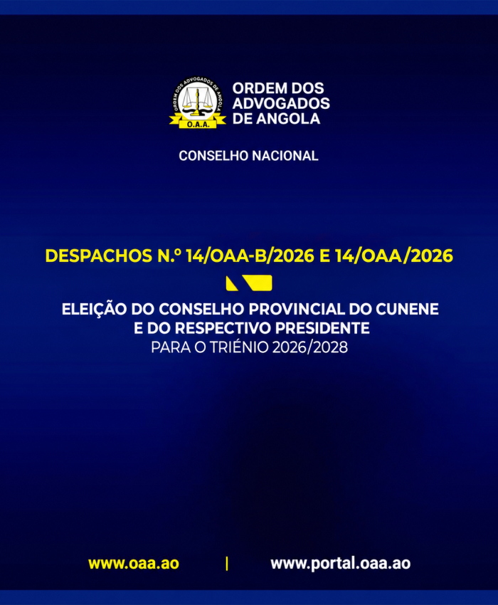 DESPACHO N.º 14/OAA-CN/2026