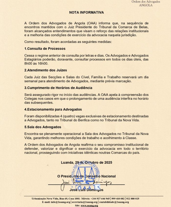 NOTA INFORMATIVA