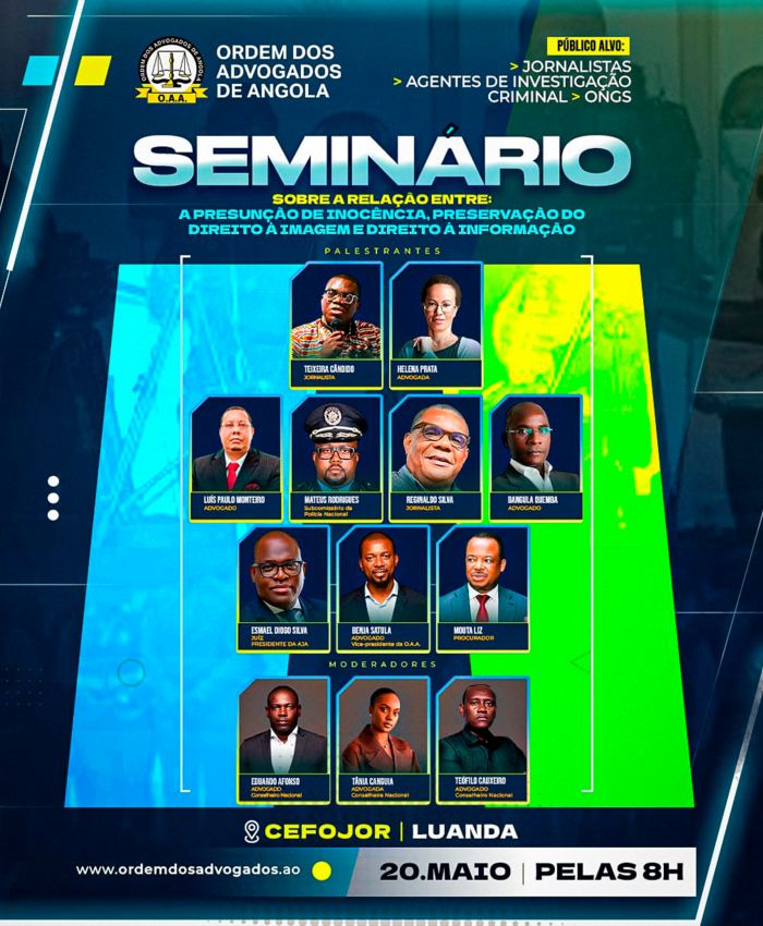 SEMINÁRIO SOBRE A PRESUNÇÃO DE INOCÊNCIA, O DIREITO À IMAGEM E O DIREITO À INFORMAÇÃO