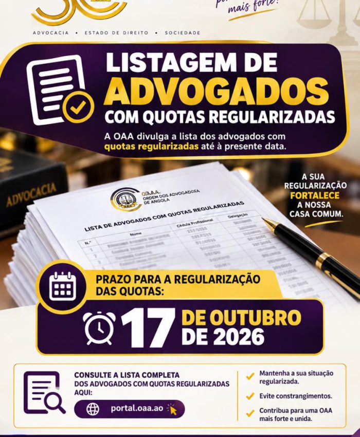 Lista dos Advogados com quotas regularizadas