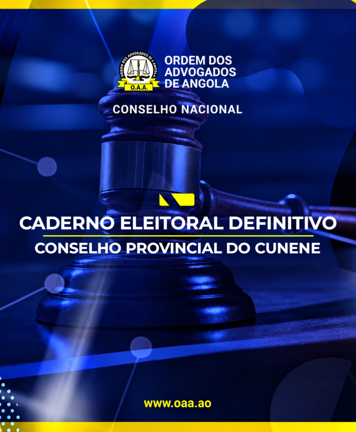 CADERNO ELEITORAL DEFINITIVO – CUNENE