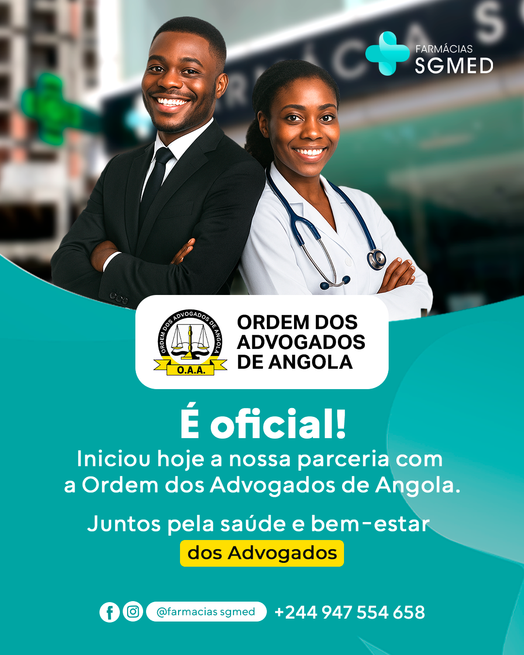 ENTROU OFICIALMENTE EM VIGOR A PARCERIA ENTRE A SGMED e a ORDEM DOS ADVOGADOS DE ANGOLA