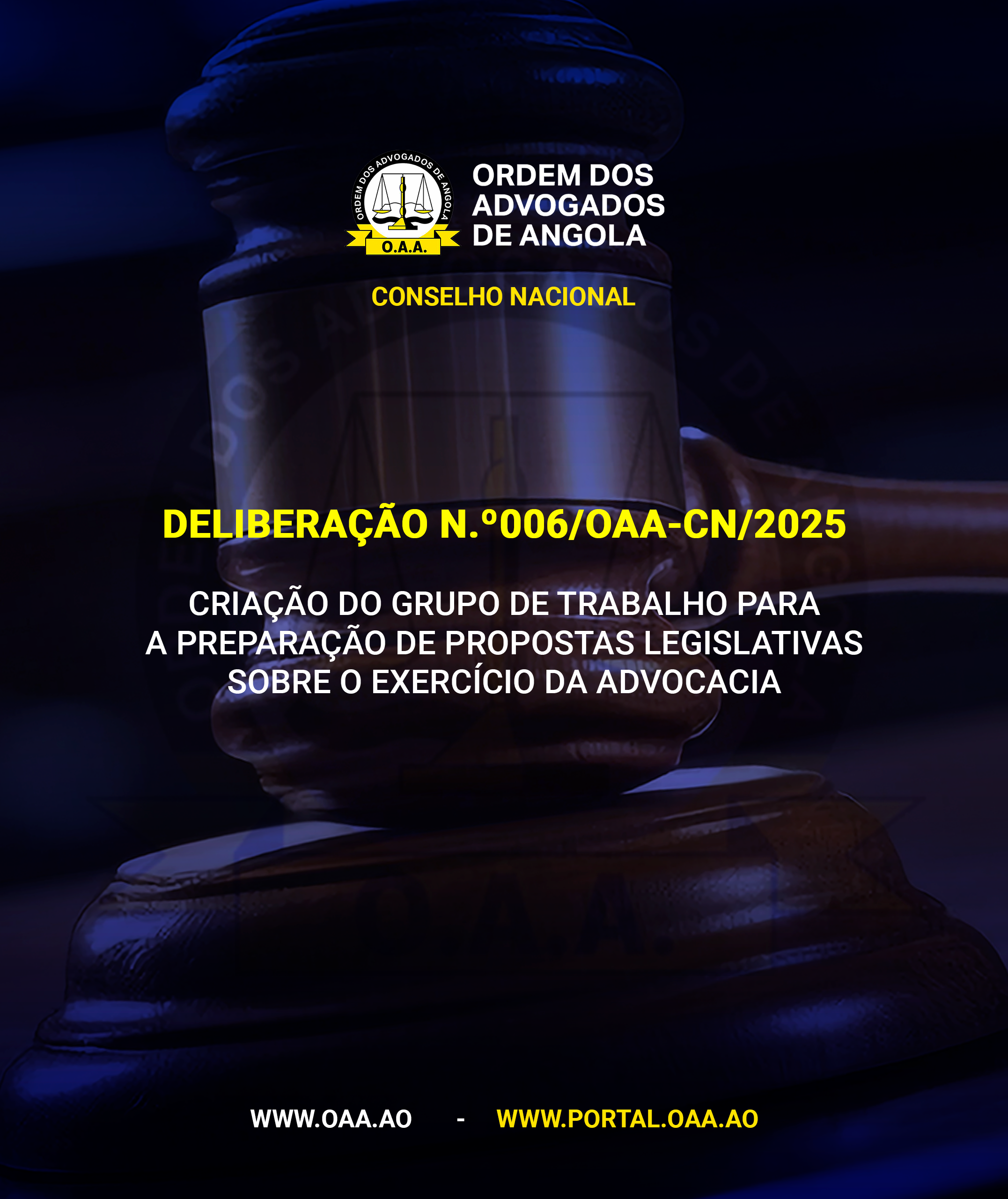 DELIBERAÇÃO N.º006/OAA-CN/2025