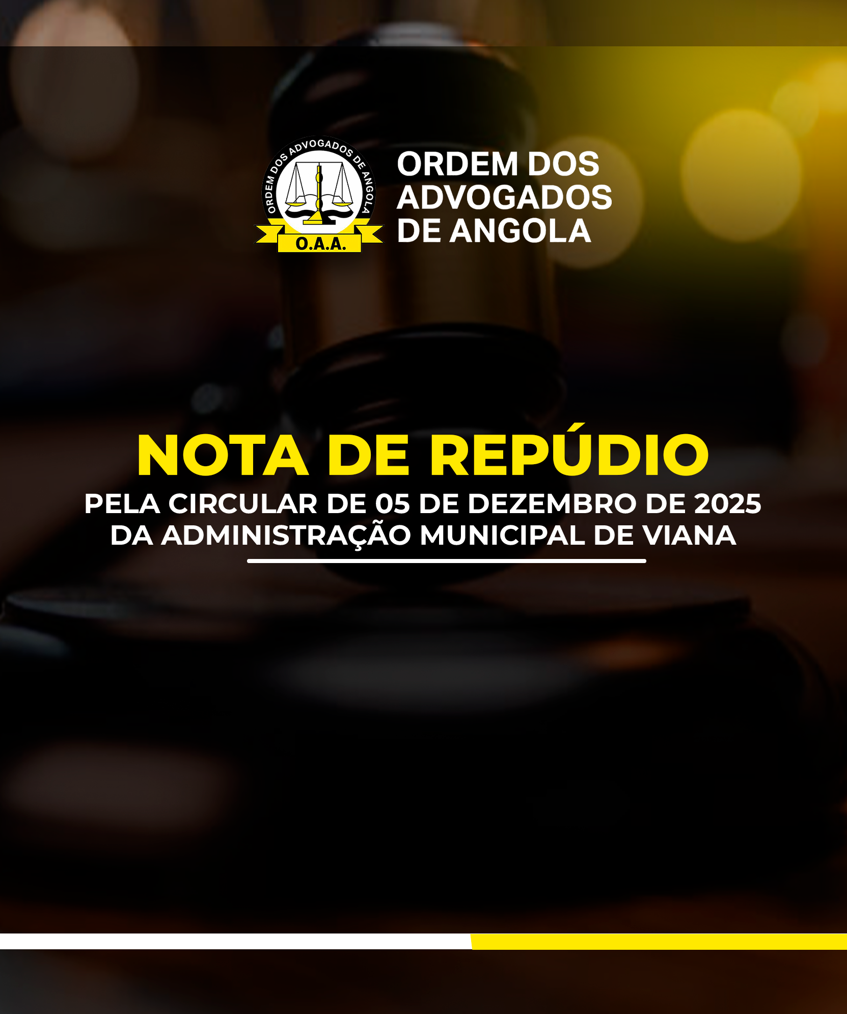 NOTA DE REPÚDIO – PELA CIRCULAR DE 05 DE DEZEMBRO DE 2025 DA ADMINISTRAÇÃO MUNICIPAL DE VIANA