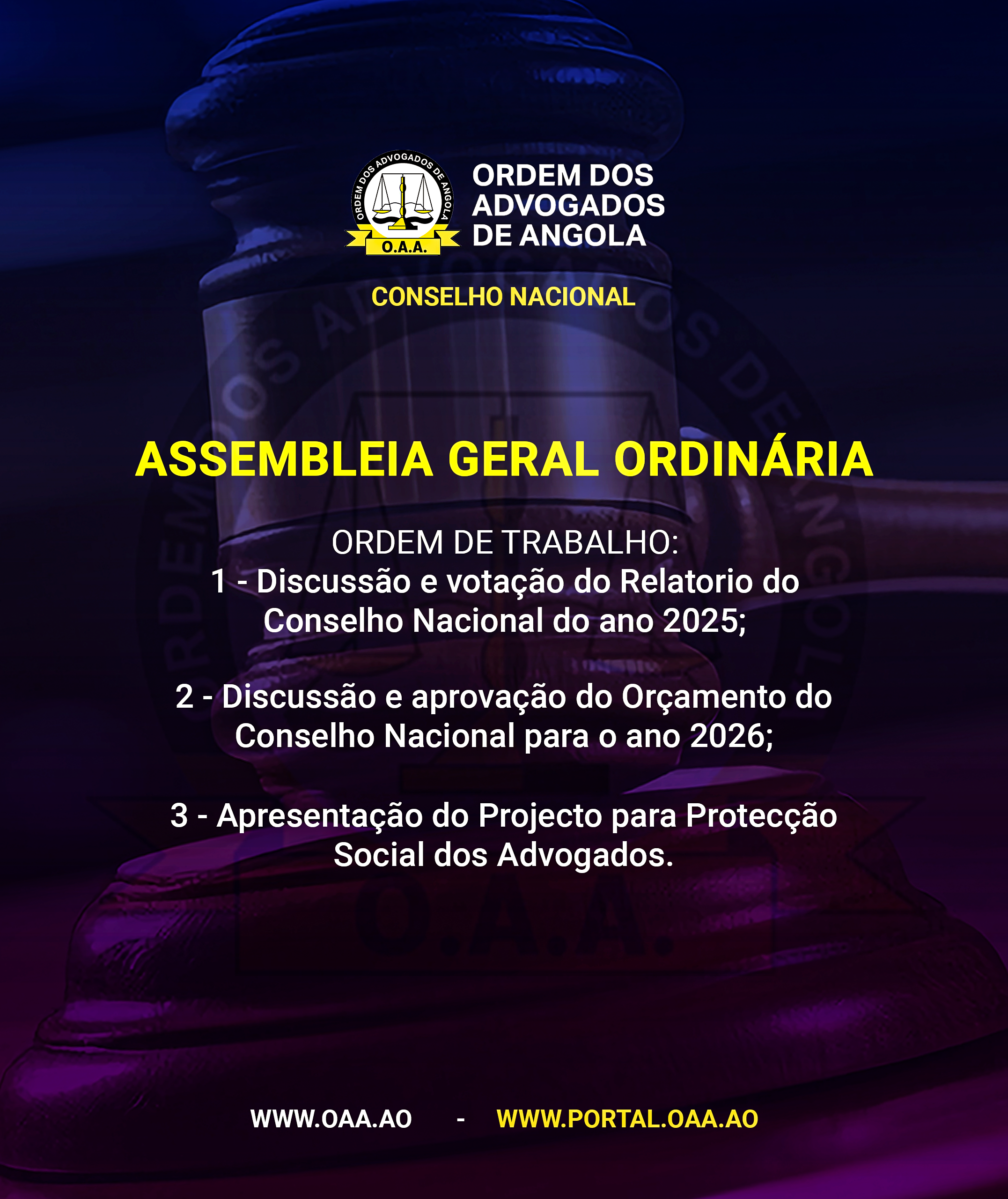 CONVOCATÓRIA ASSEMBLEIA GERAL ORDINÁRIA
