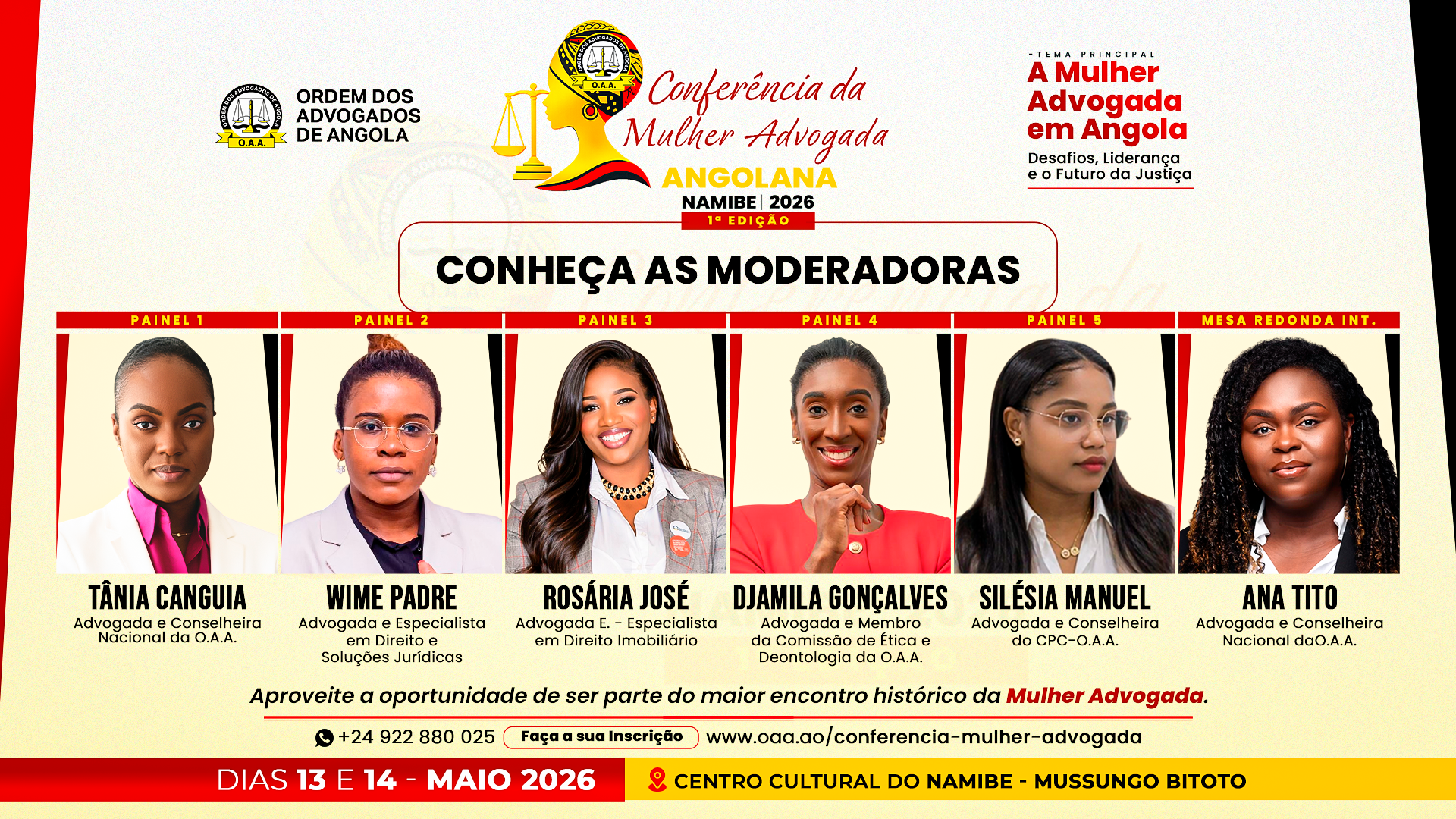 CONFERENCIA DA MULHER FLYER - MODERADORAS