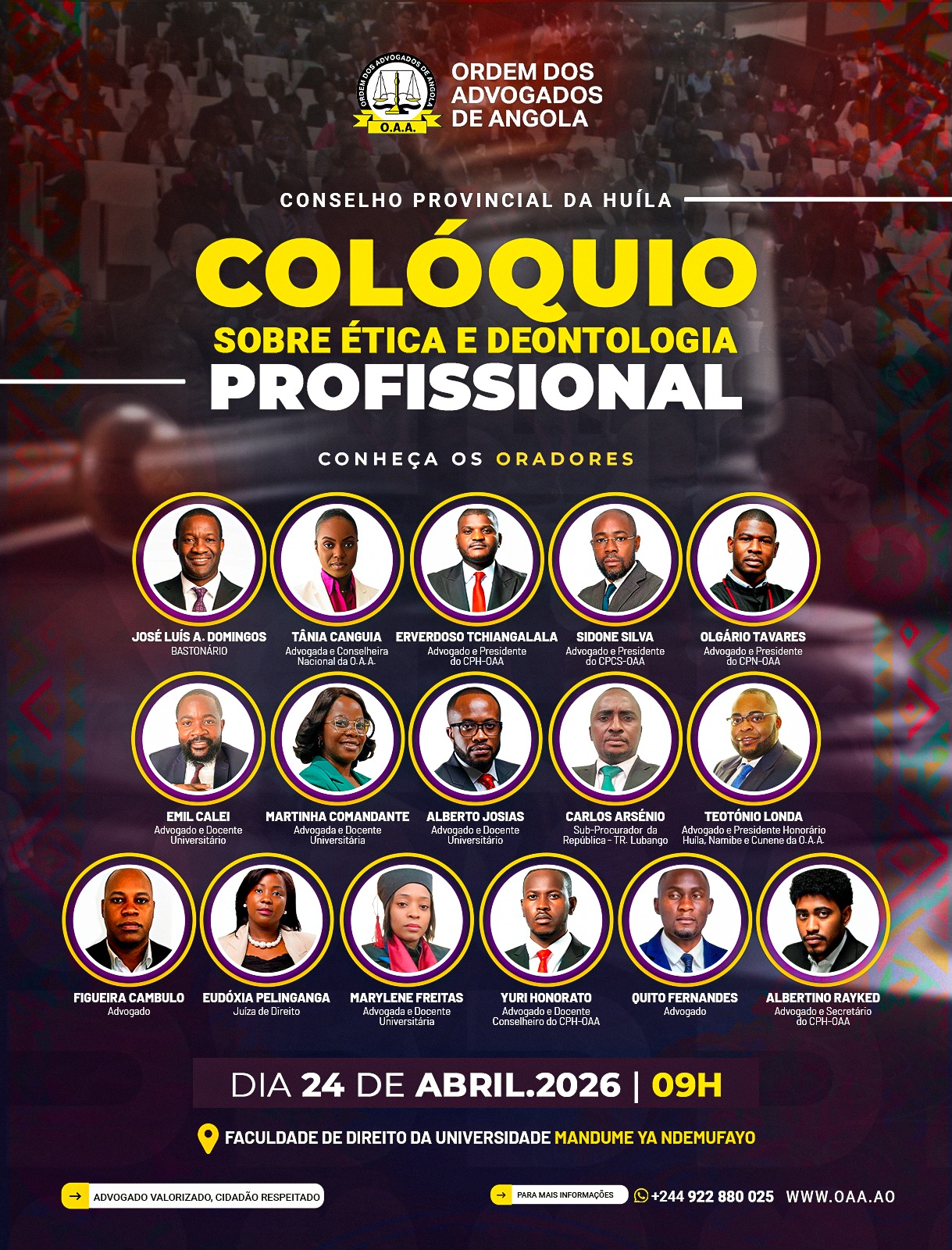 COLÓQUIO – HUÍLA 2026