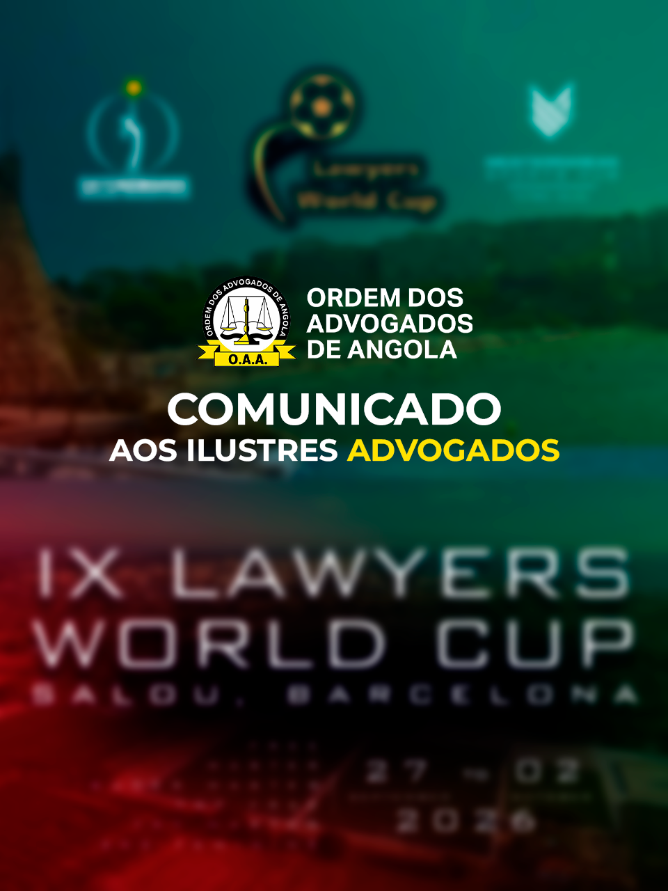 COMUNICADO AO ILUSTRES ADVOGADOS