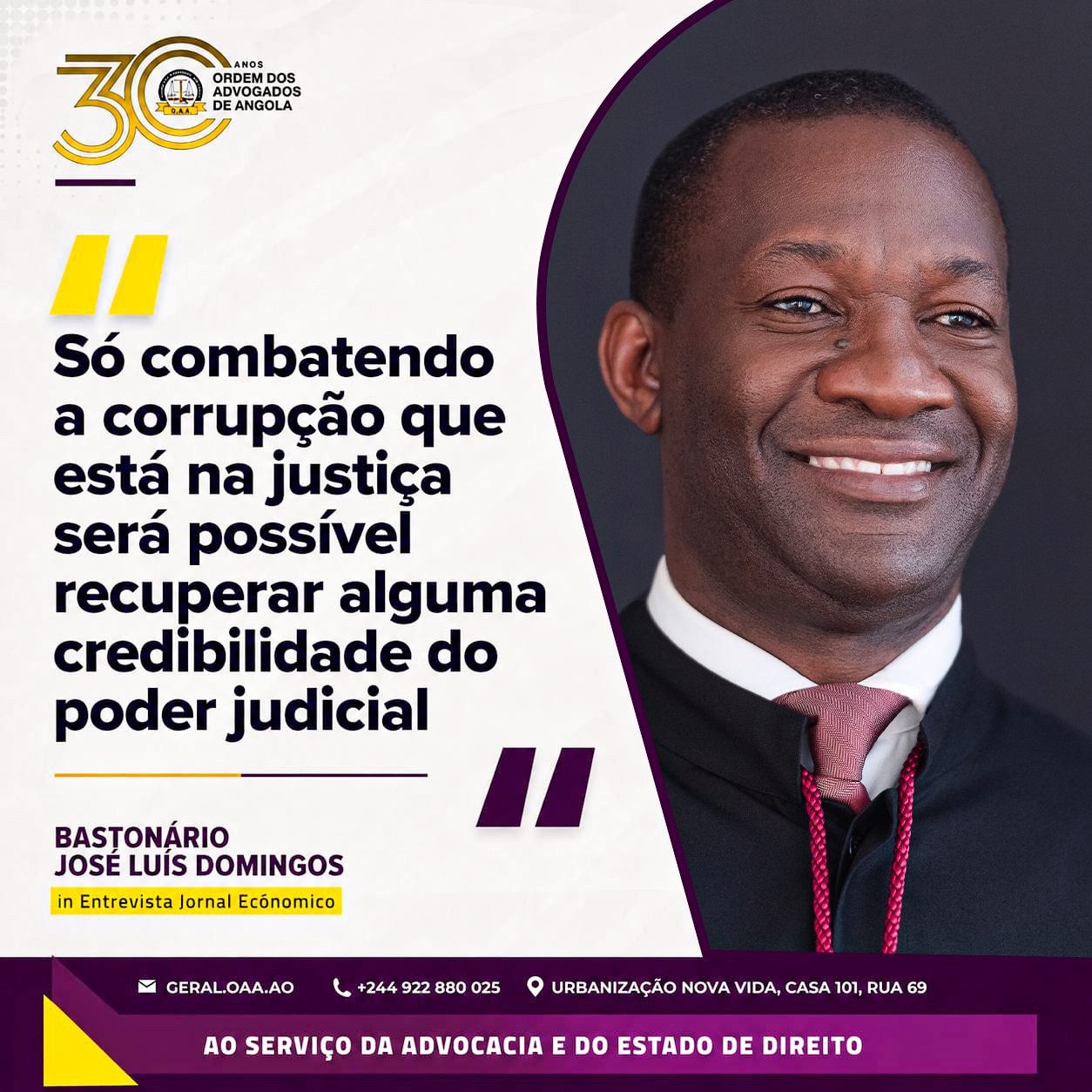 ENTREVISTA DO BASTONÁRIO AO JORNAL ECONÓMICO