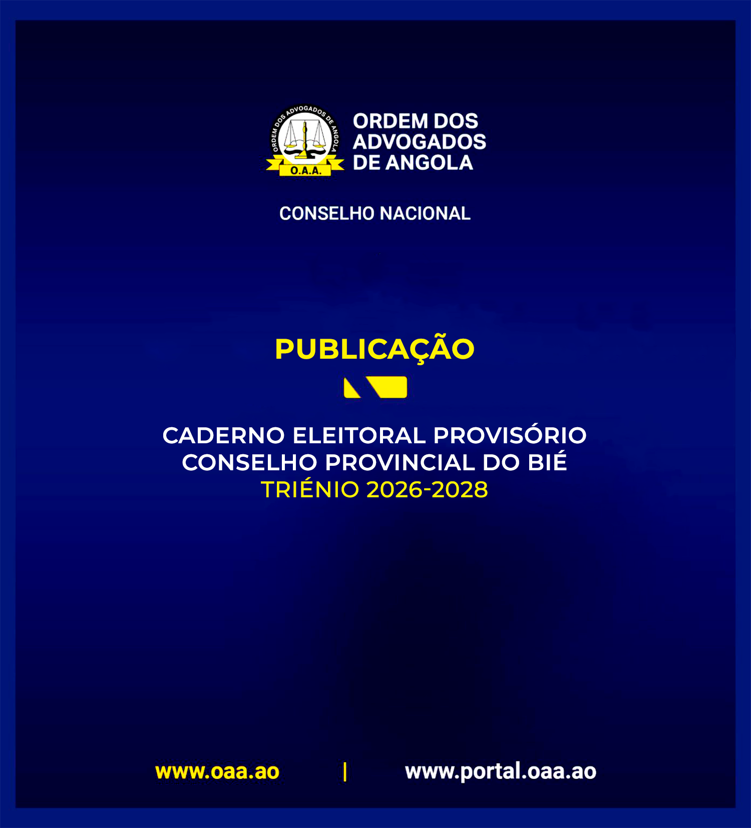 CADERNO ELEITORAL PROVISÓRIO – BIÉ