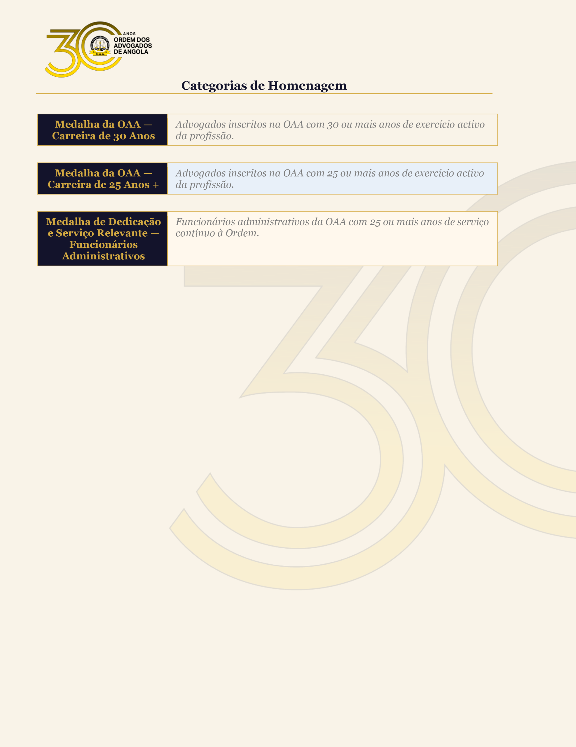 Programa Oficial - Comemorações 30 Anos OAA 2-2