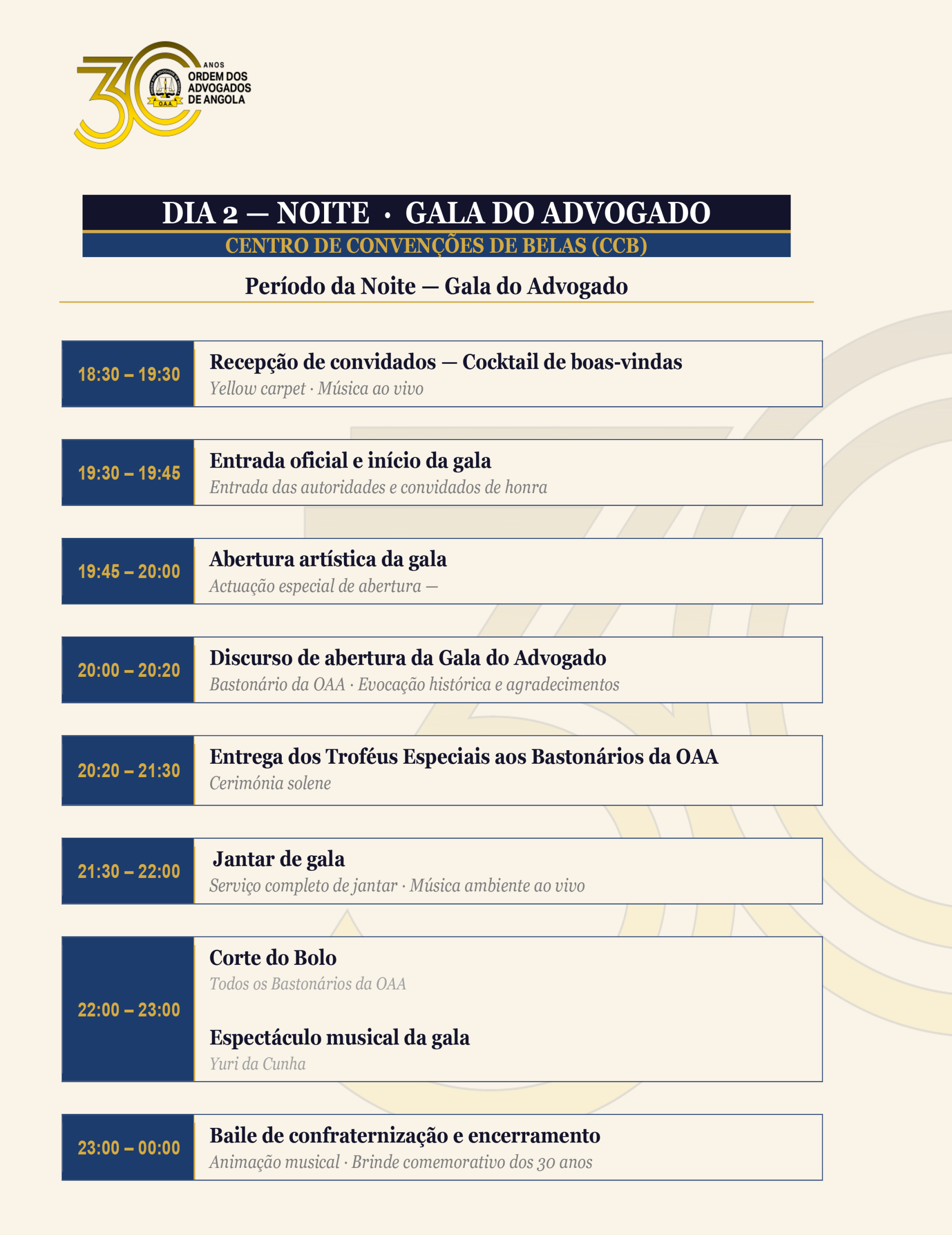 Programa Oficial - Comemorações 30 Anos OAA 2-4