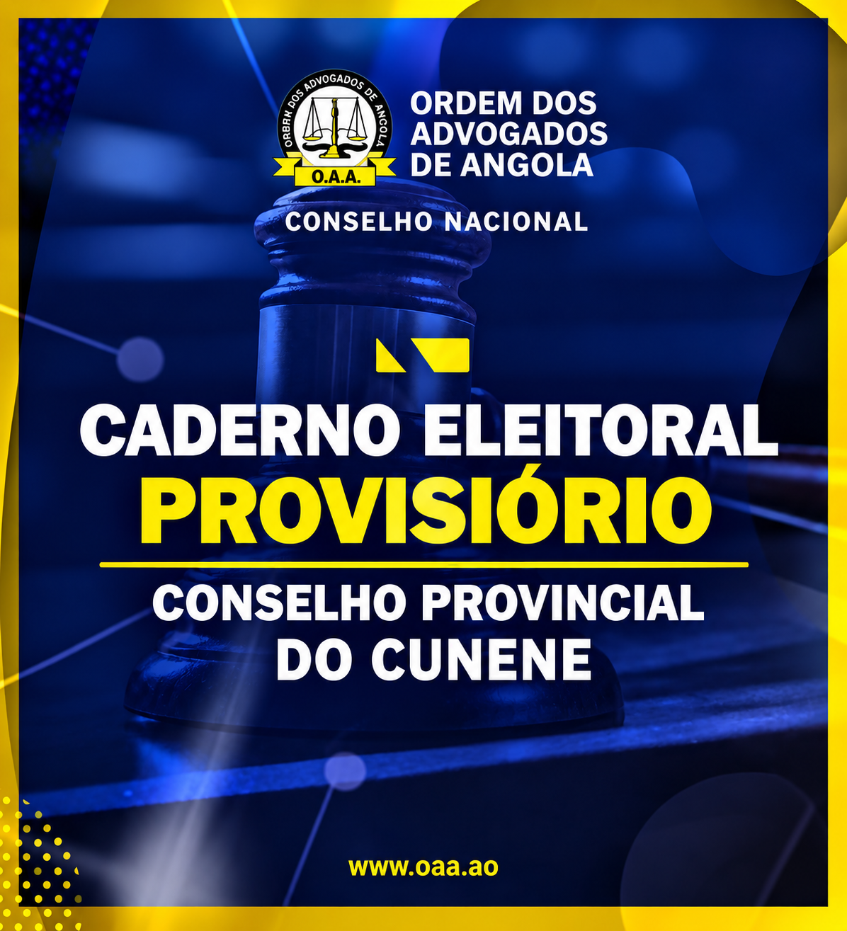 CADERNO ELEITORAL PROVISÓRIO –  CUNENE